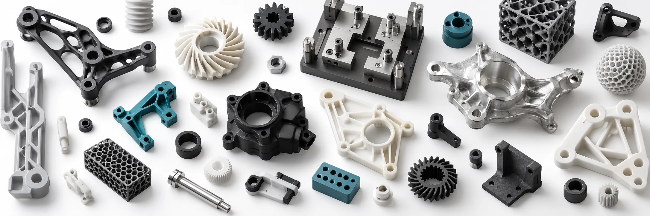 Peces, utillatges i prototips impresos en 3D d'ús industrial en diferents materials i colors